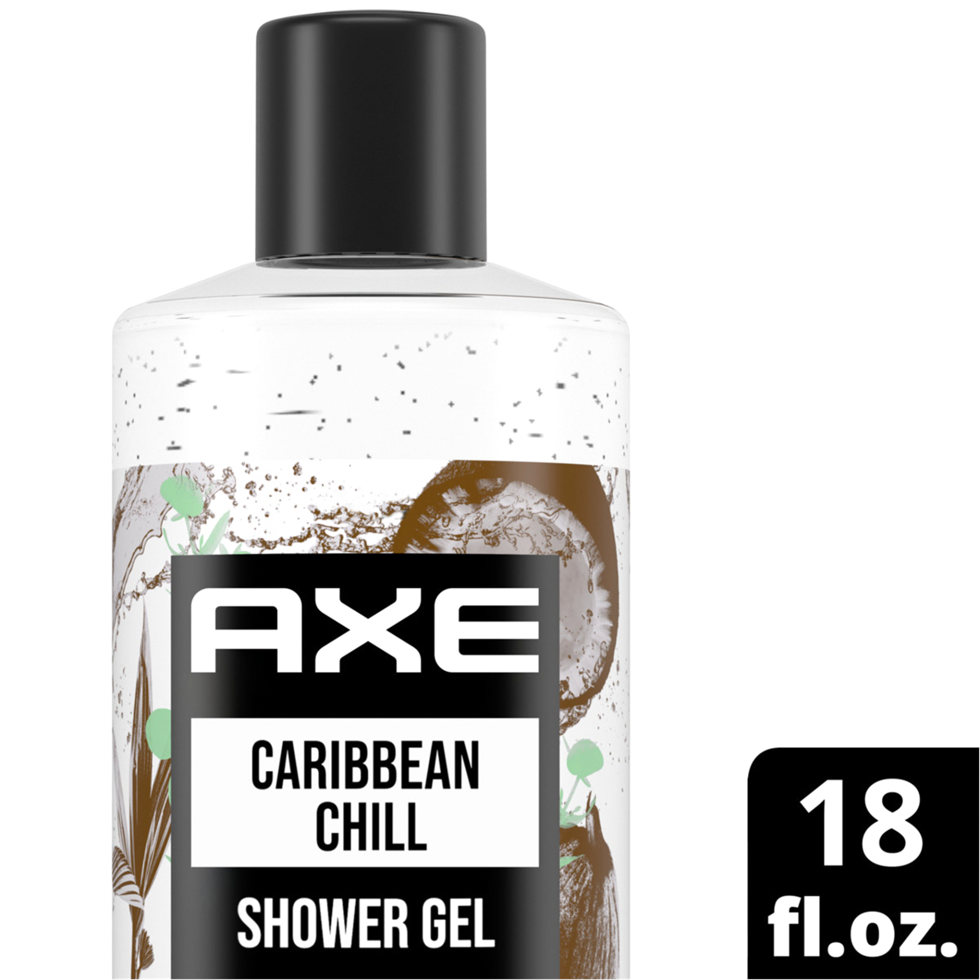 slide 1 of 1, AXE Caribbean Coconut Body Wash For Men Coconut & Eucalyptus, 18 oz