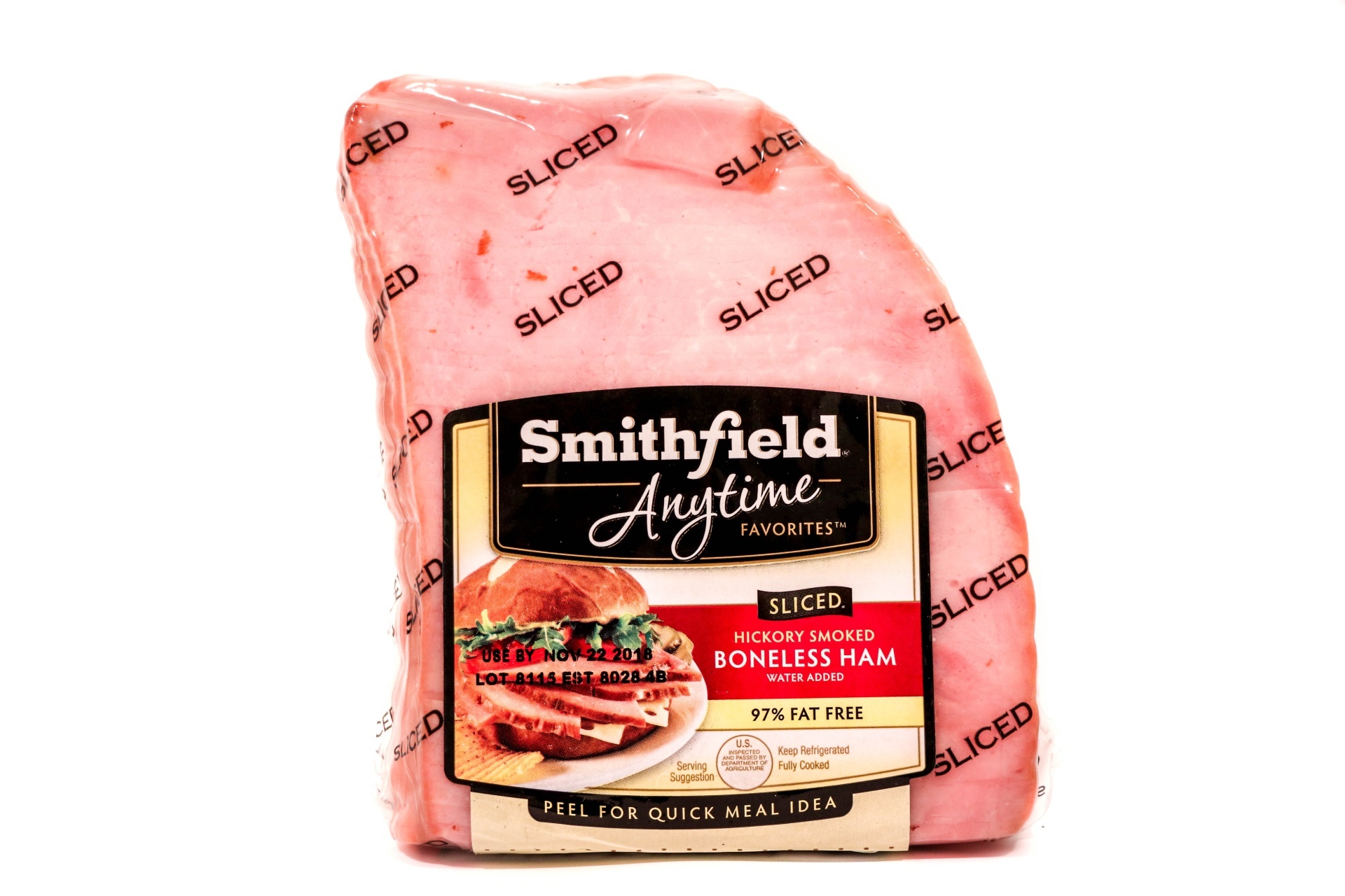 slide 1 of 1, Smithfield Hickory Smoked Sliced Ham, per lb