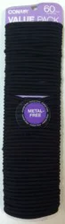 Conair Elastic Black Ponytail Holders