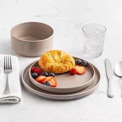 Hy-Vee Seasons Avant Garde Dinnerware In Chateau Gray, Set Of 12