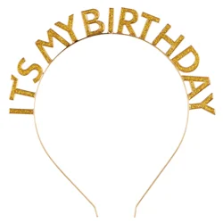 Unique Meijer Gold Glitter "It's My Day" Headband - 1 ct