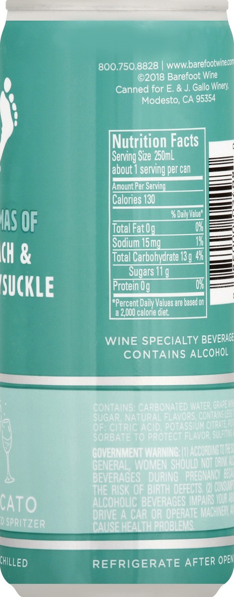 slide 3 of 5, Barefoot White Wine, 8.4 fl oz