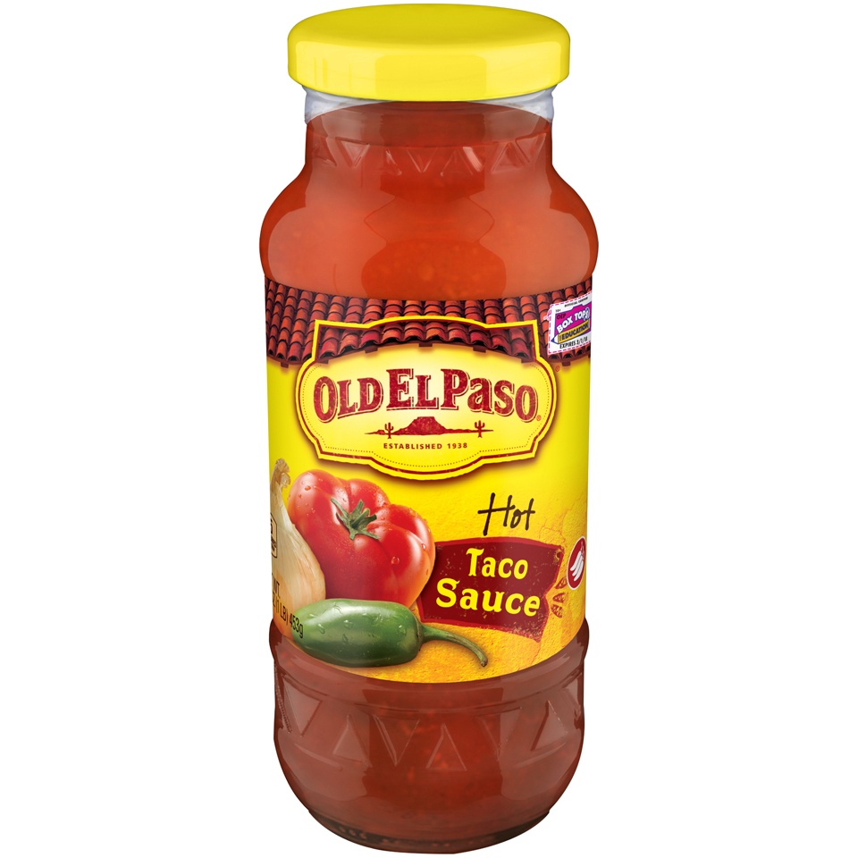 slide 1 of 1, Old El Paso Hot Taco Sauce, 16 oz