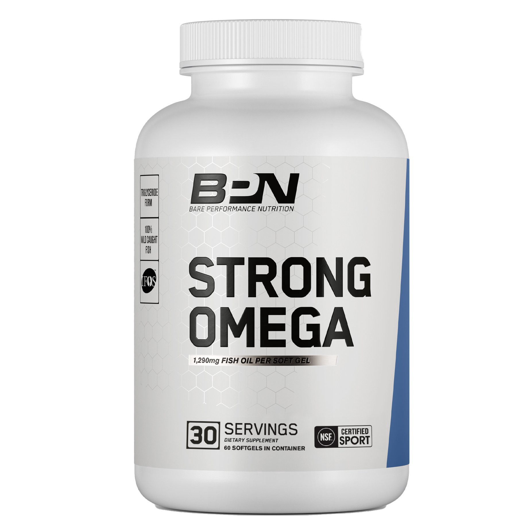 slide 1 of 1, Bare Performance Nutrition Strong Omega Fish Oil Softgels, 60 ct