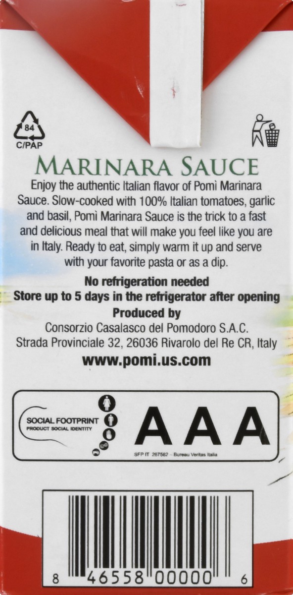 slide 6 of 10, Pomi Marinara Sauce 26.46 oz, 26.46 oz