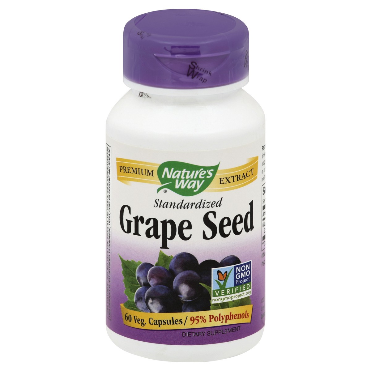 slide 2 of 3, Nature's Way Grape Seed Premium Extract, 60 ct