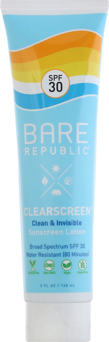 slide 8 of 9, Bare Republic Clearscreen Lotion Spf 30, 5 oz