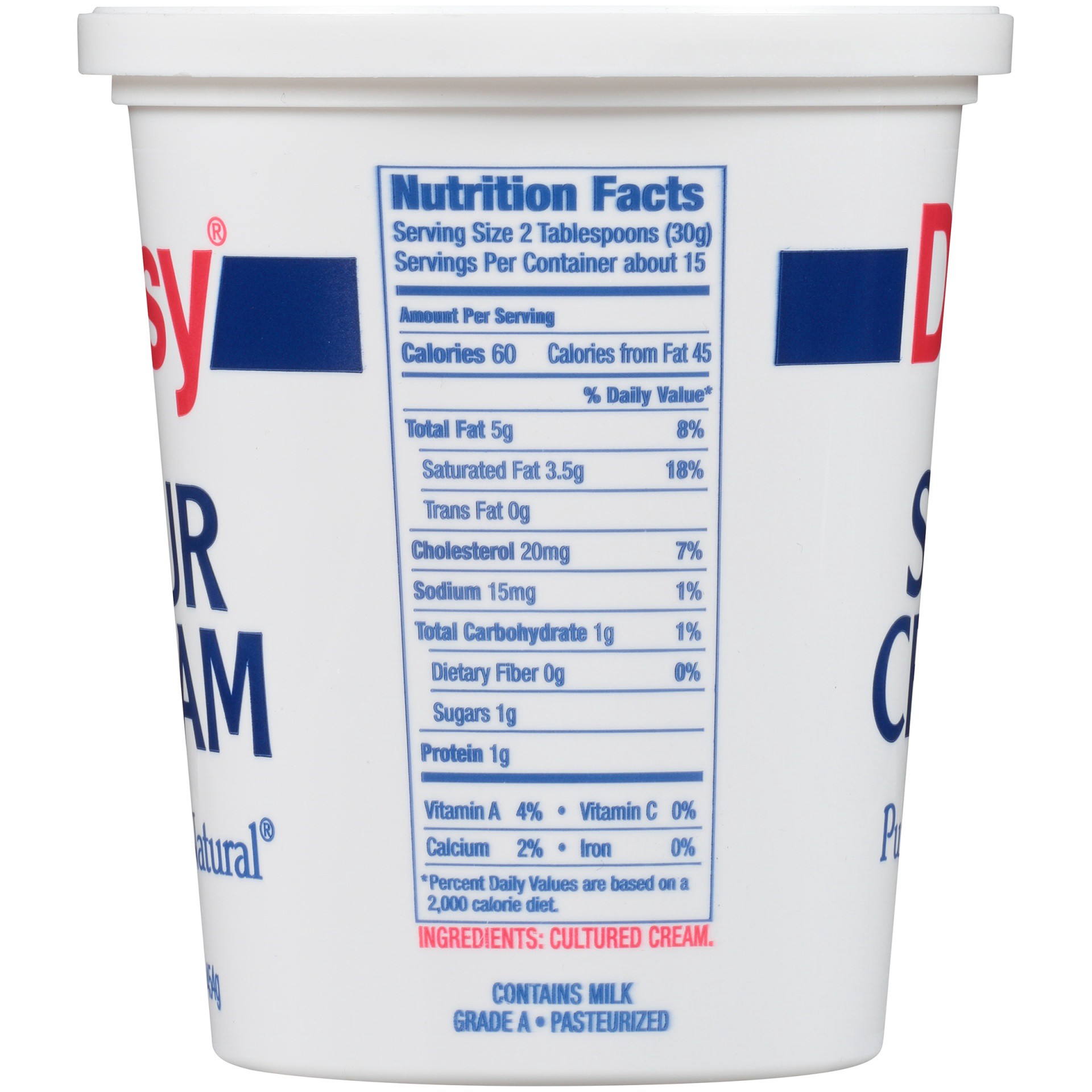 slide 8 of 8, Daisy Pure & Natural Sour Cream, 16 oz