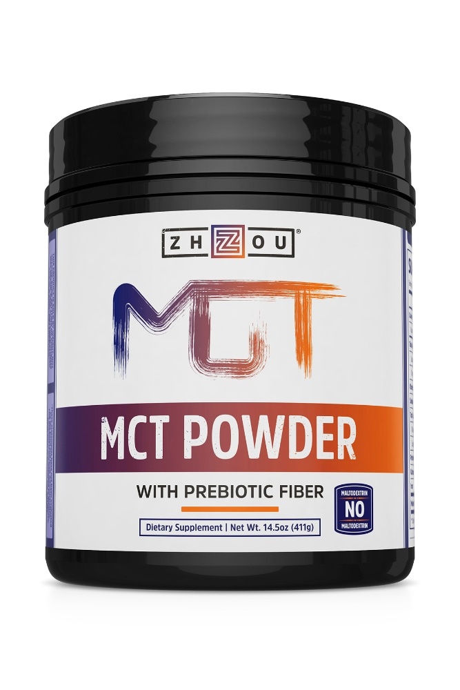 slide 1 of 1, Zhou MCT Powder With Prebiotic Fiber, 14.5 oz