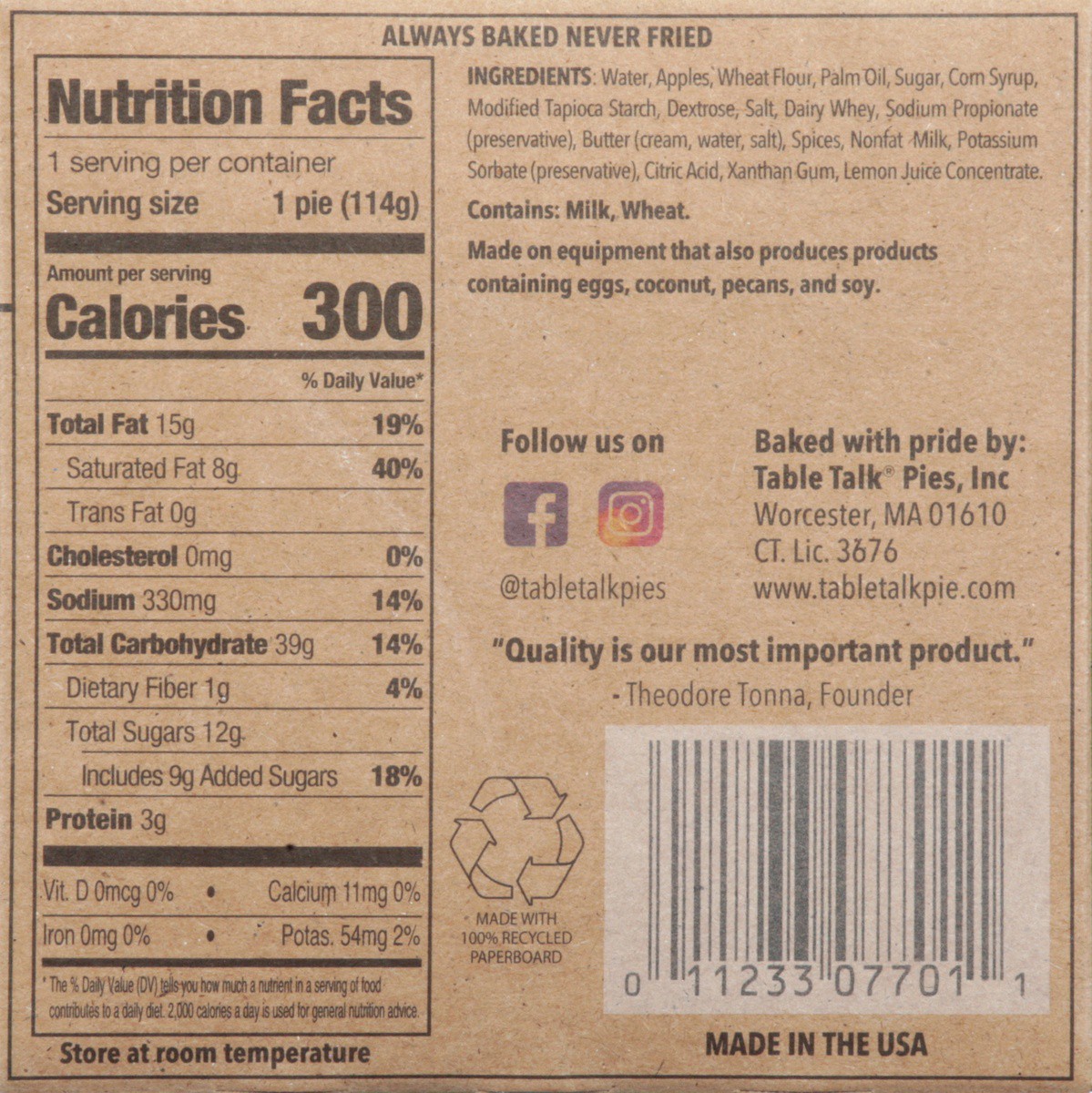 slide 7 of 9, Old Fashioned Apple Pie, 4 oz