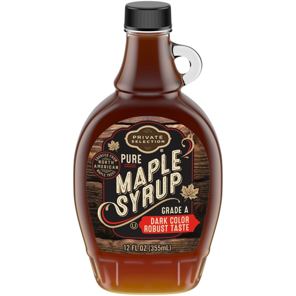 slide 2 of 3, Private Selection 100 Pure Grade A Dark Color Robust Taste Maple Syrup, 12 fl oz