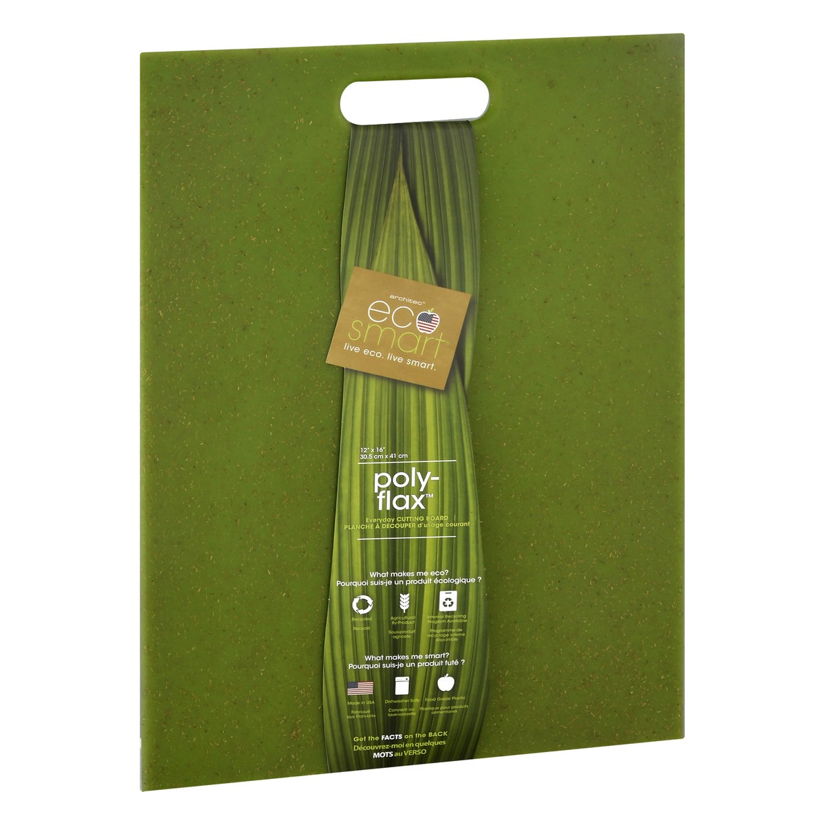 slide 2 of 8, Architec EcoSMART Poly-Flax Green Cutting Board, 1 ct