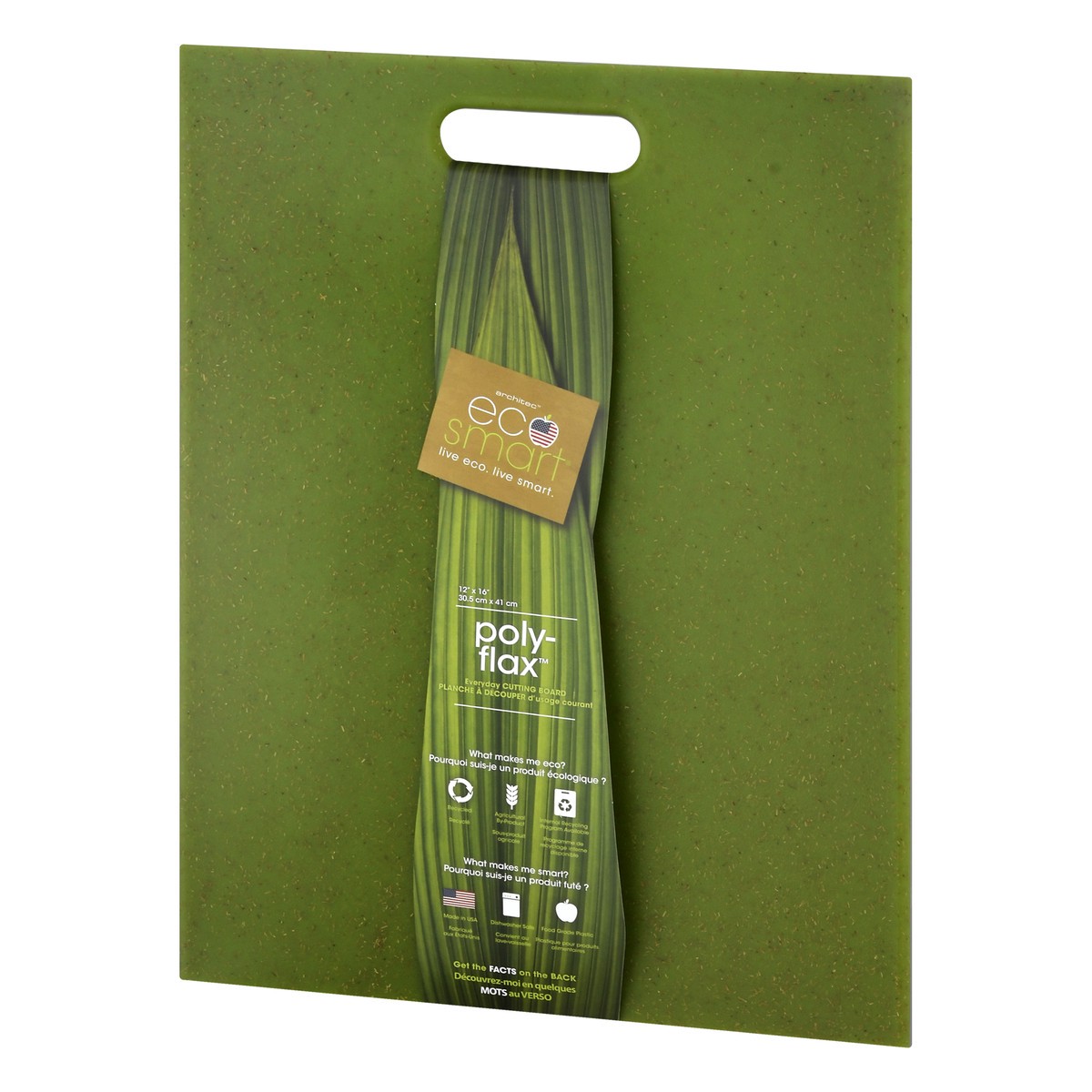 slide 3 of 8, Architec EcoSMART Poly-Flax Green Cutting Board, 1 ct