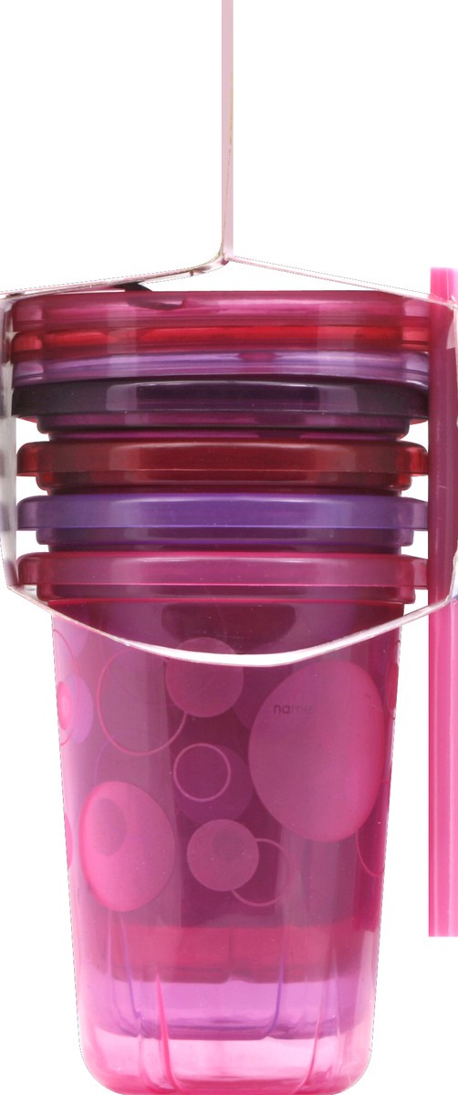 The First Years Take & Toss 10 oz. Spill-Proof Straw Cup (4ct) - Pink