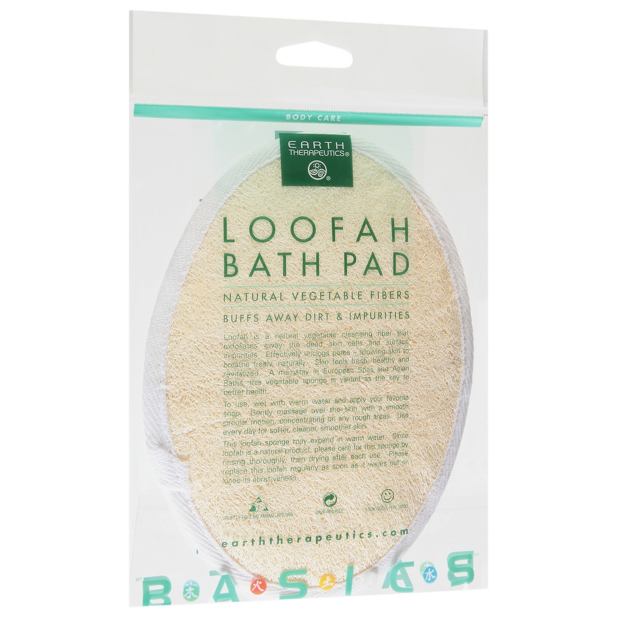 slide 1 of 9, Earth Therapeutics Loofah Bath Pad 1 ea, 1 ct