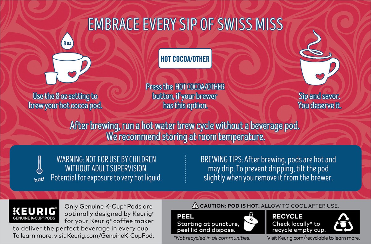 slide 7 of 7, Swiss Miss Peppermint Hot Cocoa, Keurig Single-Serve K-Cup Pods- 10 ct, 10 ct