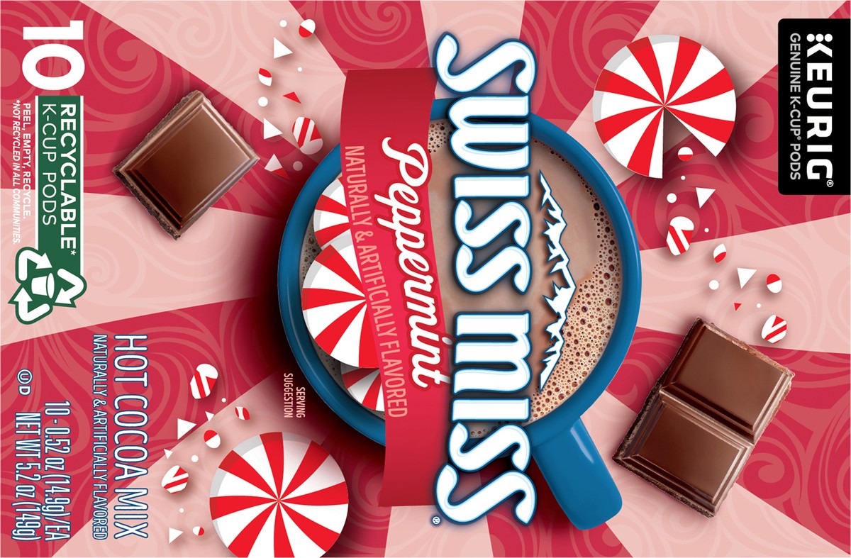 slide 4 of 7, Swiss Miss Peppermint Hot Cocoa, Keurig Single-Serve K-Cup Pods- 10 ct, 10 ct