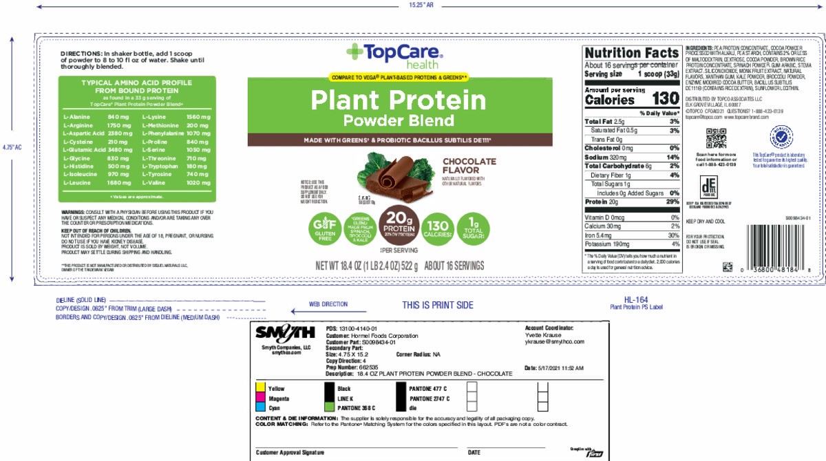 slide 9 of 15, TopCare Health Plant Protein Chocolate Flavor Powder Blend 18.4 oz, 18.4 oz