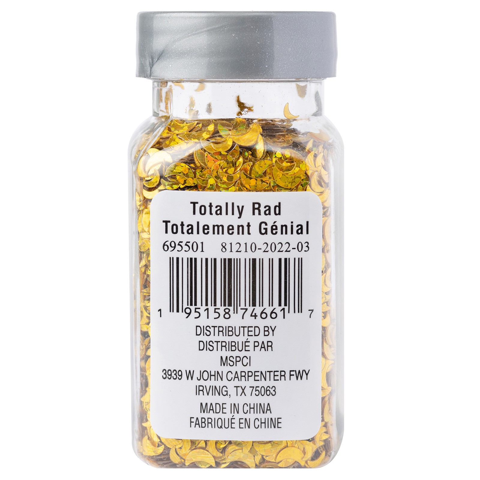 slide 2 of 3, Gold Totally Rad Crescent Specialty Glitter By Recollections, 0.88 oz