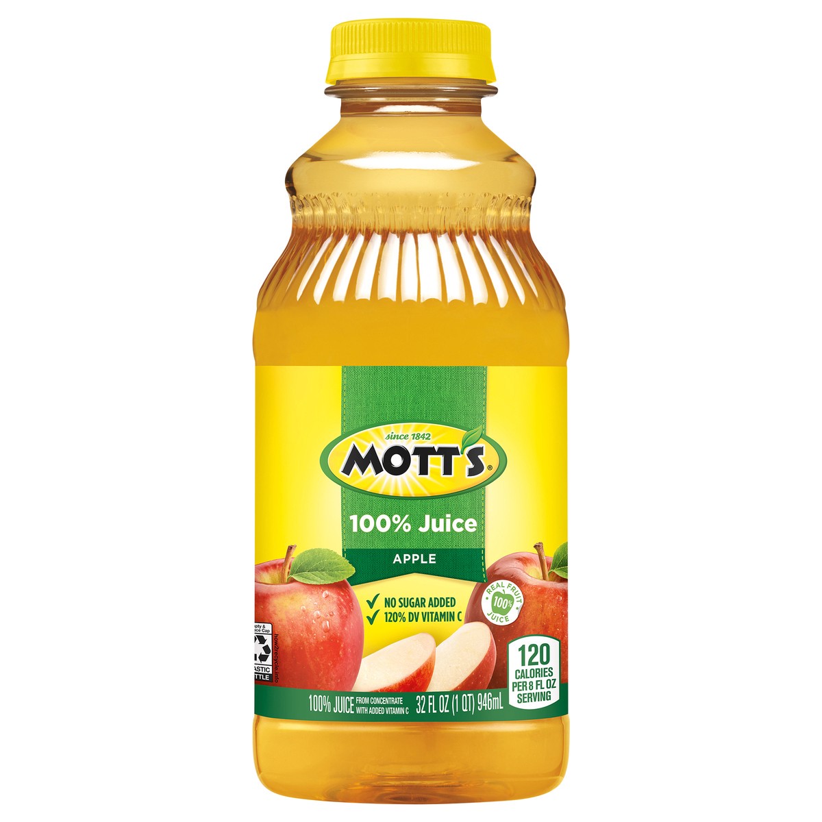 slide 1 of 10, Mott's 100% Original Apple Juice- 32 fl oz, 32 fl oz