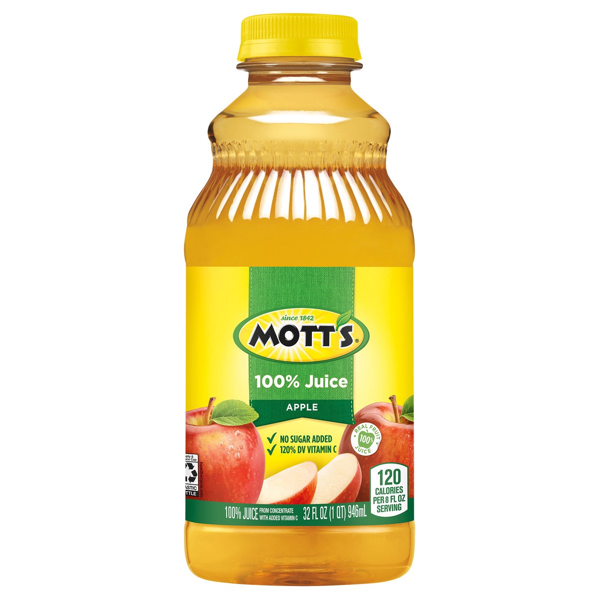 slide 6 of 10, Mott's 100% Original Apple Juice- 32 fl oz, 32 fl oz