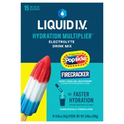 Liquid I.V. Hydration Multiplier Firecracker Electrolyte Drink Mix 15 - 0.56 oz Sticks