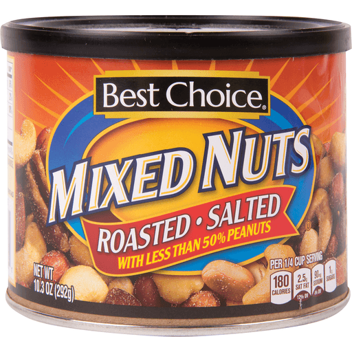 slide 1 of 1, Best Choice Mixed Nuts with Peanuts, 10.3 oz