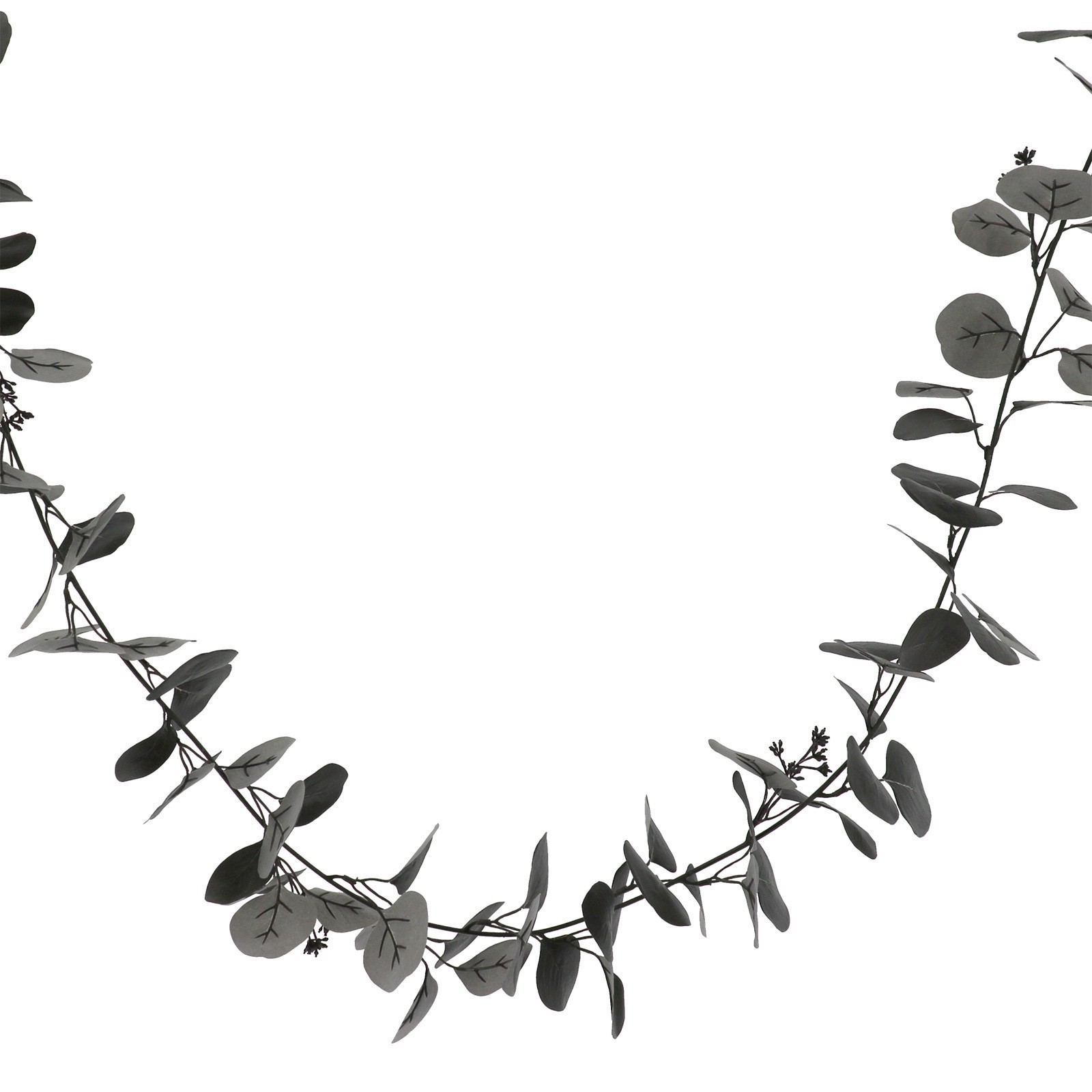 slide 2 of 2, 5ft. Black Eucalyptus Coiled Garland By Ashland, 5 ft