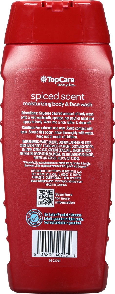 slide 7 of 13, TopCare Everyday Moisturizing Spiced Scent Body & Face Wash 16 oz, 16 oz