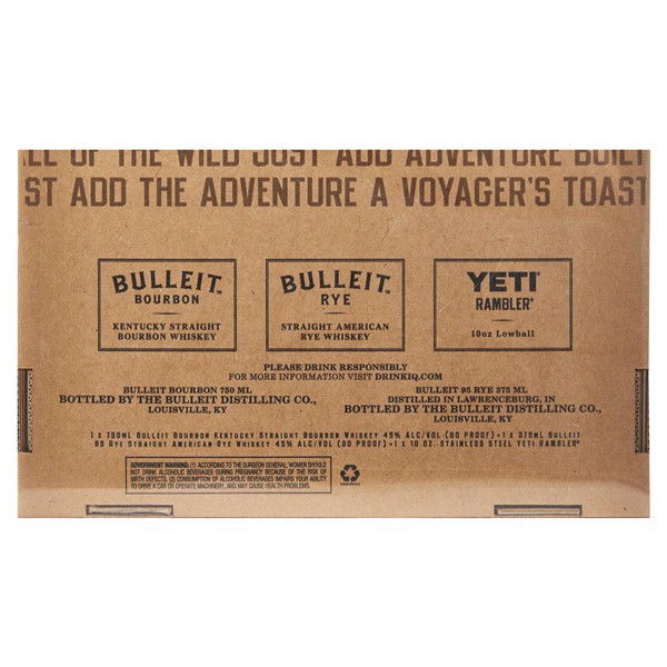 slide 4 of 5, Bulleit Frontier Whiskey & Yeti Rambler Set, 750 ml