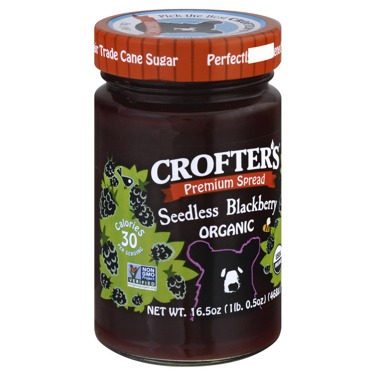 slide 6 of 9, Crofter's Organic Seedless Blackberry Premium Spread 16.5 oz, 16.5 oz