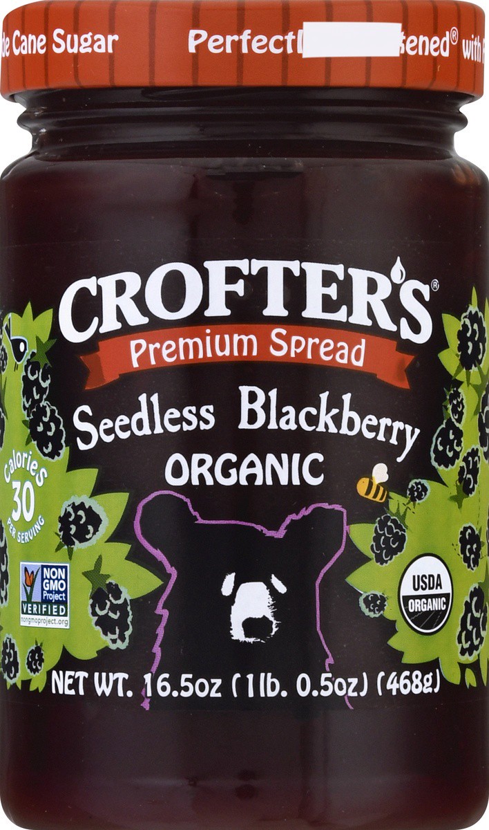 slide 8 of 9, Crofter's Organic Seedless Blackberry Premium Spread 16.5 oz, 16.5 oz