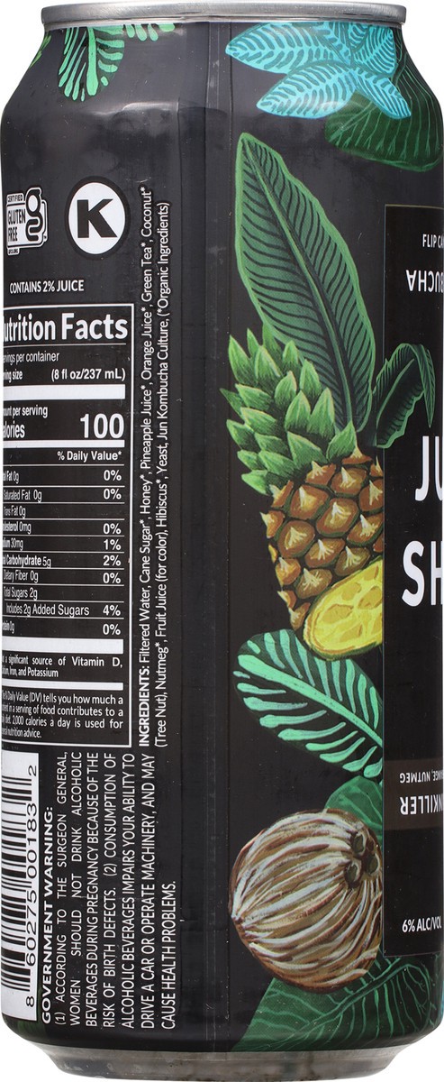 slide 8 of 12, JuneShine Midnight Painkiller Hard Kombucha 16 fl oz Can, 16 fl oz