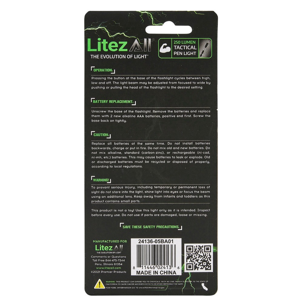slide 3 of 4, Litezall 250 Lumen Pocket Clip Pen Light, 1 ct