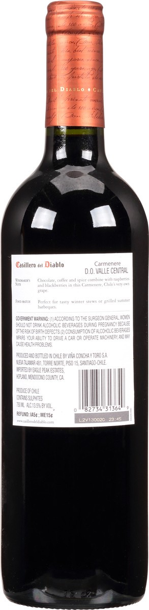 slide 4 of 11, Casillero del Diablo Carmenere, 750 ml