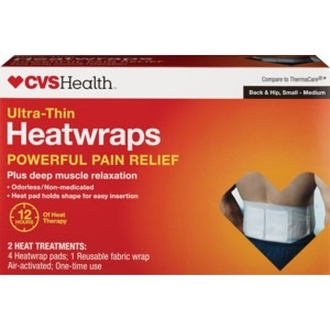 slide 1 of 1, CVS Health Heatwraps Back & Hip, Small/Medium, 2 ct