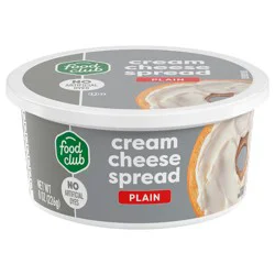 Food Club Plain Cream Cheese Spread - 8 oz