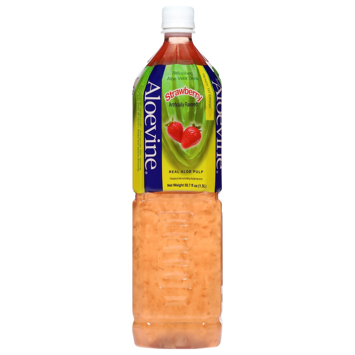 slide 10 of 13, Aloevine Refreshing Strawberry Aloe Vera Drink 50.7 fl oz, 50.7 fl oz