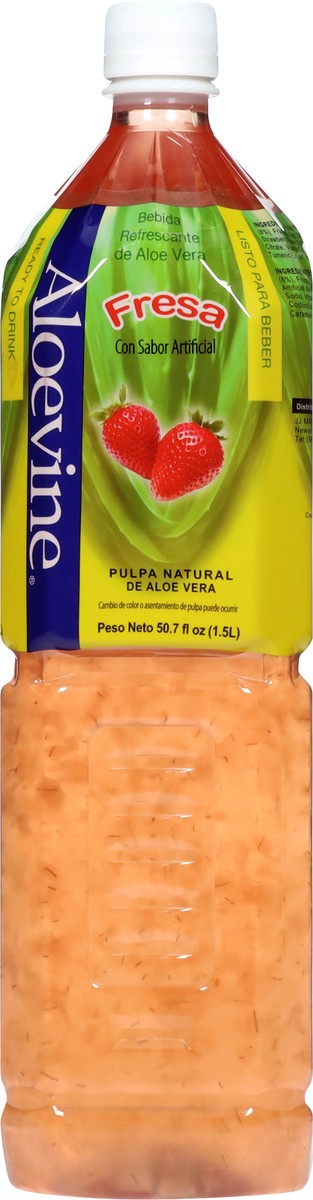 slide 3 of 13, Aloevine Refreshing Strawberry Aloe Vera Drink 50.7 fl oz, 50.7 fl oz