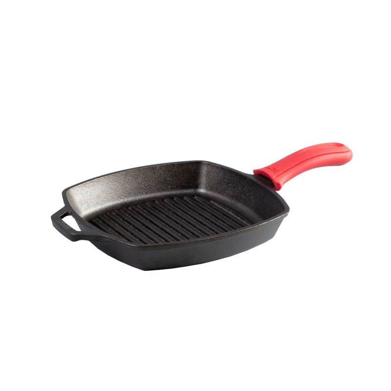 slide 1 of 9, Lodge Cast Iron Seasoned Grill Pan 10.5 Inch 1 ea, 1 ct