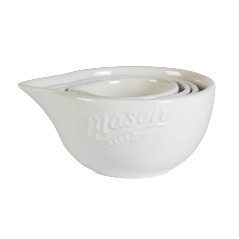 slide 1 of 1, Mason Craft & More Measuring Cup Set - White, 4 ct