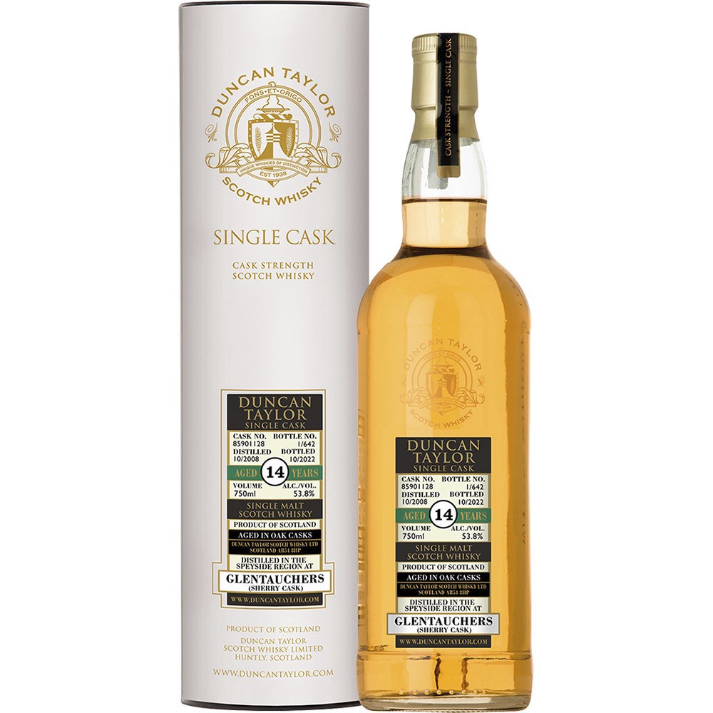 slide 1 of 1, Glentauchers Single Malt - 2008 14Yr Sherry Cask, 750 ml