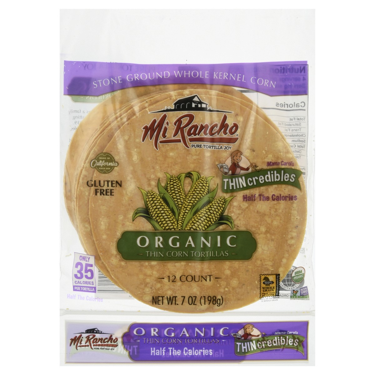 slide 1 of 10, Mi Rancho Organic Thin Crunchy Corn Tortilla, 12 ct; 7 oz