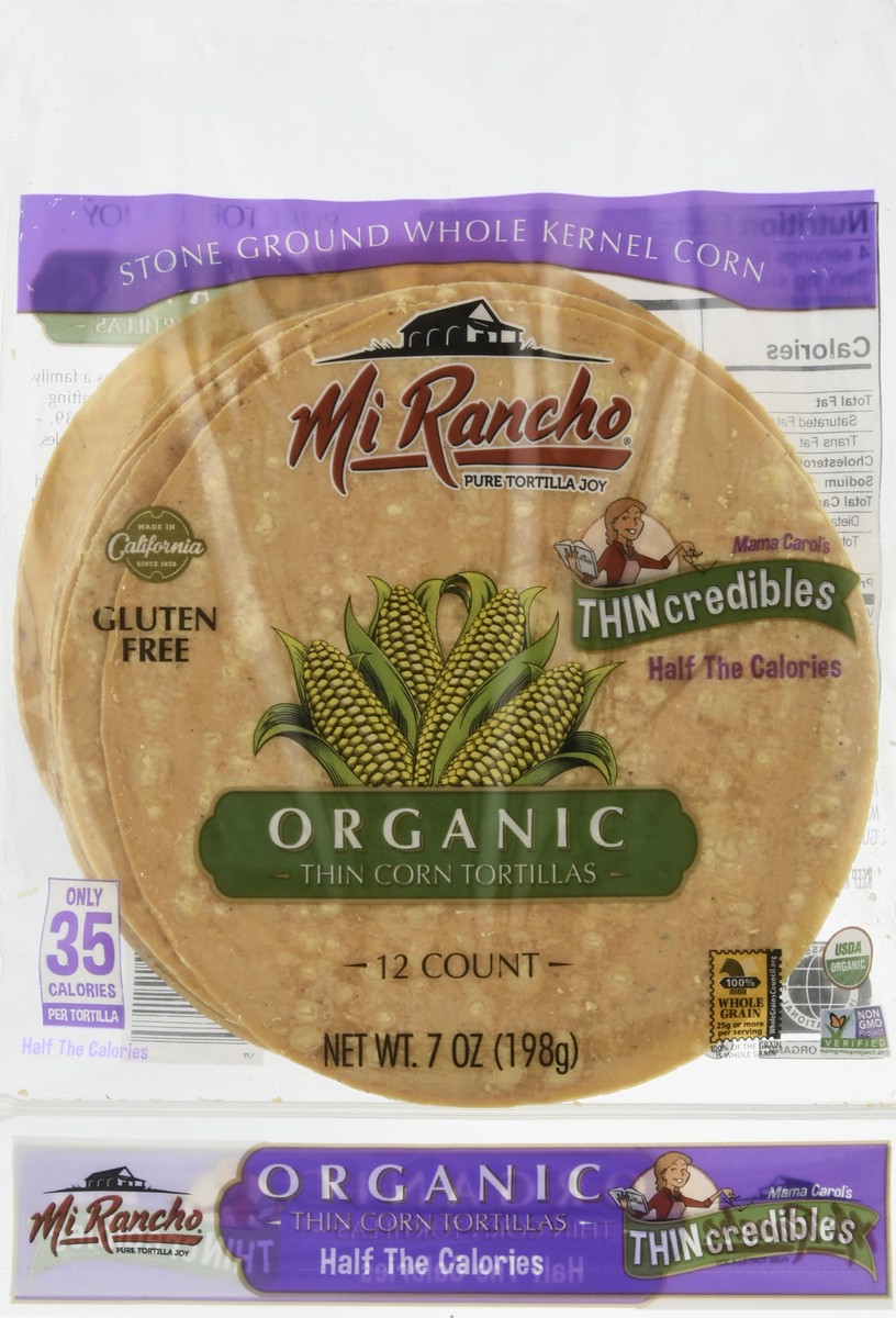 slide 2 of 10, Mi Rancho Organic Thin Crunchy Corn Tortilla, 12 ct; 7 oz