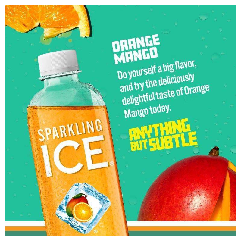 slide 6 of 6, Sparkling ICE Orange Mango Sparkling Water - 17 fl oz, 17 fl oz
