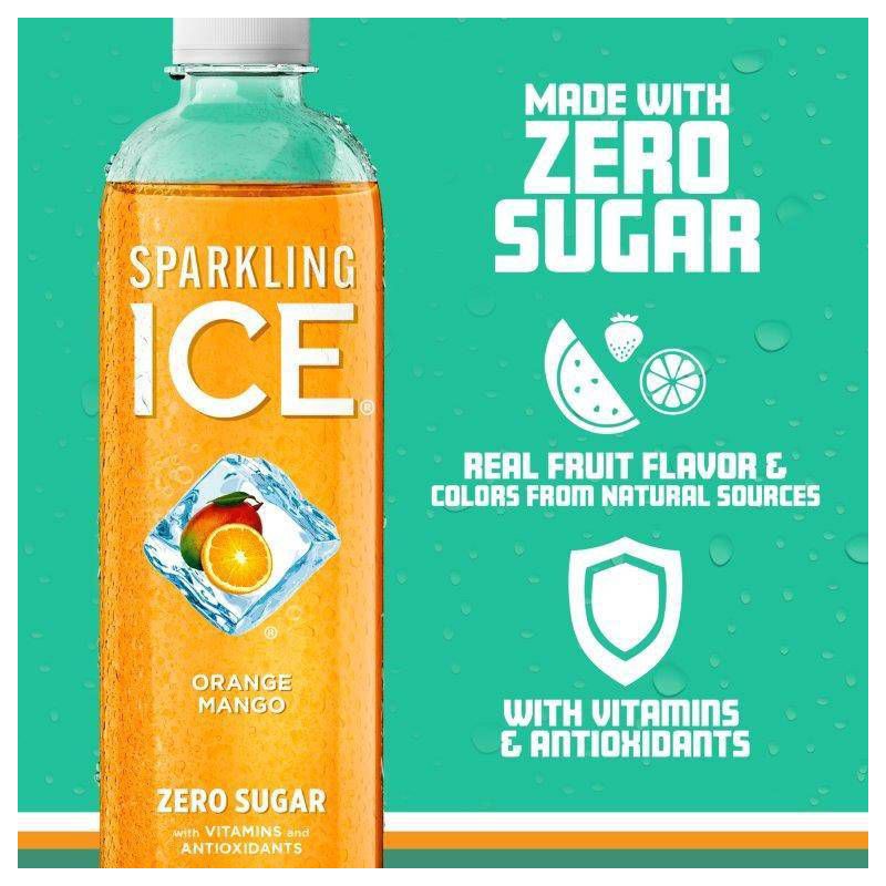 slide 3 of 6, Sparkling ICE Orange Mango Sparkling Water - 17 fl oz, 17 fl oz