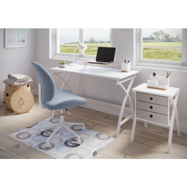 slide 5 of 6, Realspace Wood Monitor Stand, 4-3/4""H X 18""W X 10""D, Natural/White, 1 ct