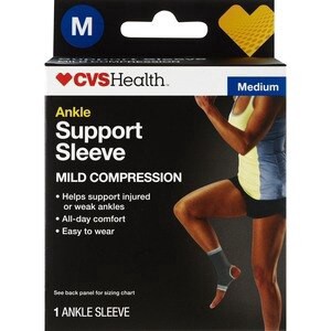 slide 1 of 1, CVS Health Ankle Support Sleeve, Medium, 1 ct