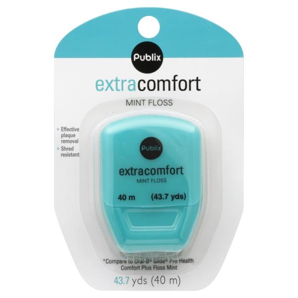 slide 1 of 1, Publix Extra Comfort Mint Floss, 43.7 yd