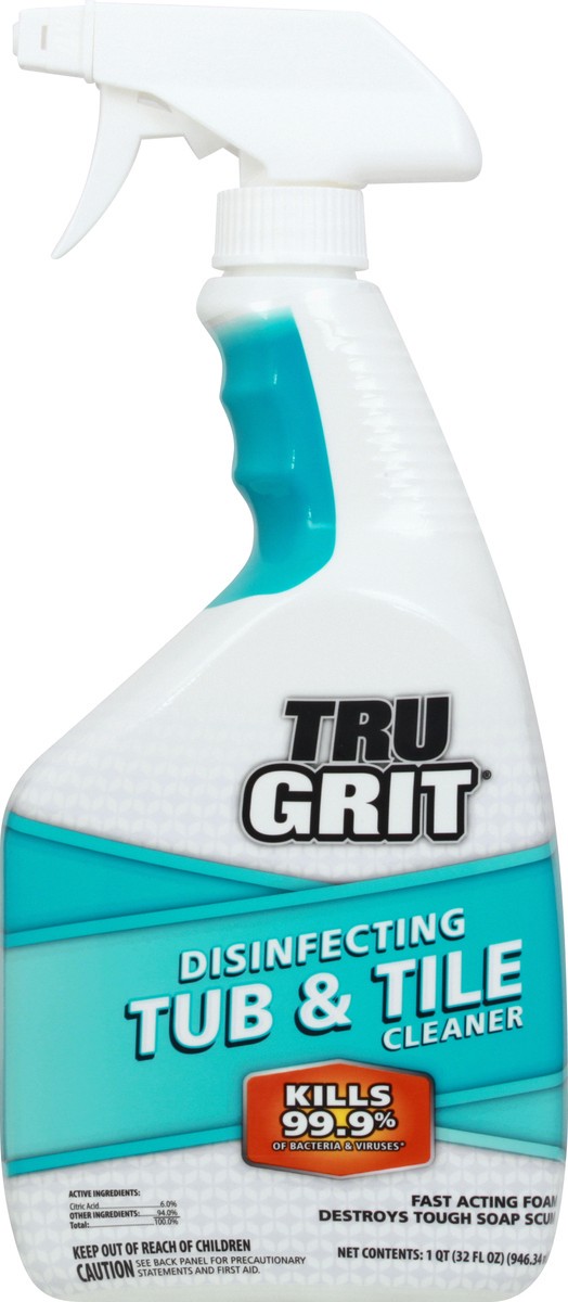 slide 4 of 9, Tru Grit Disinfecting Tub and Tile Cleaner, 32 oz